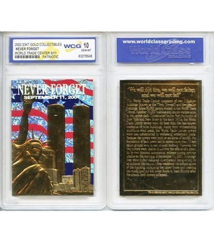 Amazon.com: Trade Center 9/11 First Anniversary 2002 Gold Card